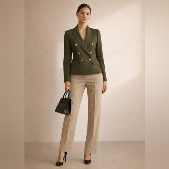 Banana Republic Jackets & Blazers - Banana Republic Hunter Green Double-Breasted Blazer – Size 4